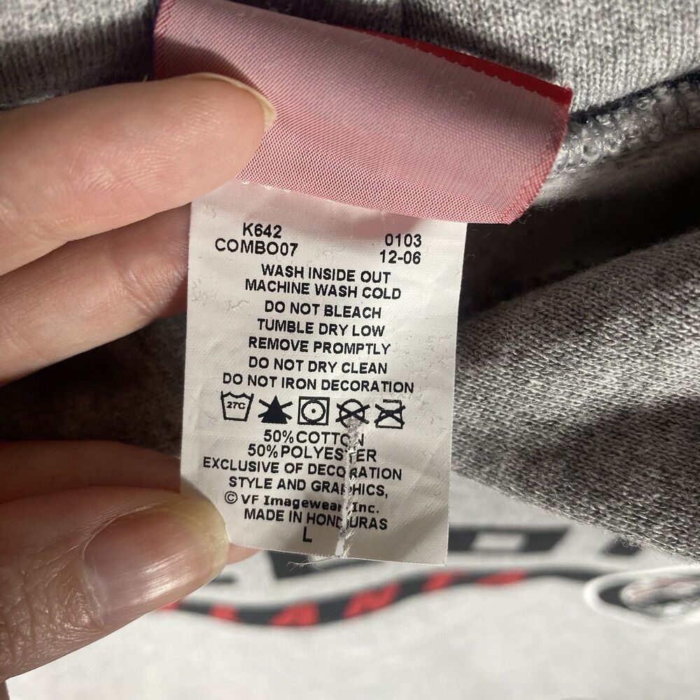 VF Imagewear Atlanta Falcons NFL Mens Gray Hoodie Sweatshirt Large K642 - Picture 5 of 8